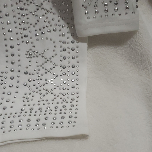 White and Sylver, Stud Detail High Neck Mini Dress - Picture 5 of 8